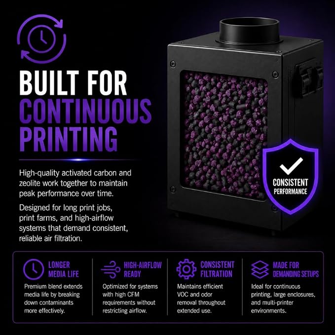 VaporX Blend Filter Media for 3D Printers – Pellet Activated Carbon + Zeolite - Image 8
