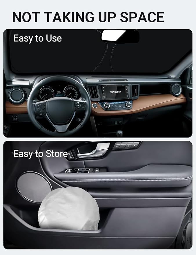 Proadsy 2026 Upgrade Front Windshield Sun Shade Foldable Sunshade Protector - Image 9