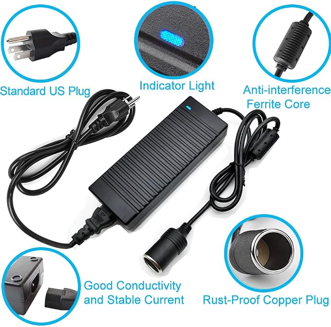 AC to DC Converter, 100V-240V to 12V 10A 120W | Car Cigarette Lighter Socket - Image 2