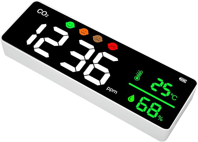 Wall Mount LED Screen Air Quality Monitor Detects CO2 Concentration Temperature - Image 5