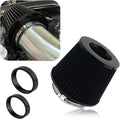 Cold Air Intake Filter with 76, 102mm Adapter Ring, Round Cone Air Filter by CXCCOI