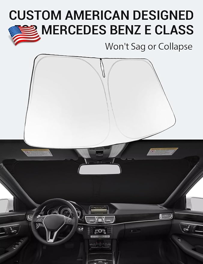 Proadsy 2026 Upgrade Windshield Sun Shade Custom Fit 2010-2016 E Class Foldable - Image 2