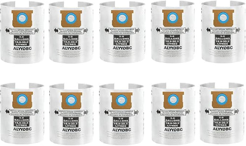 10 Pack Shop Vac 5-8 Gallon Filter Bags, ALYYDBG Type E 90661 9066100 9066133 by ALYYDBG