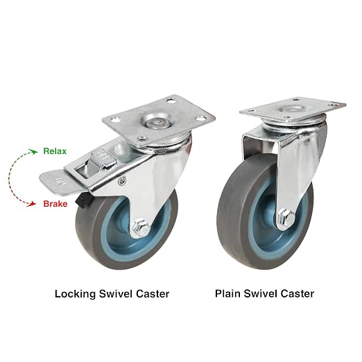 Sound Town 4 Pack 3" Swivel Caster Wheels - Image 2