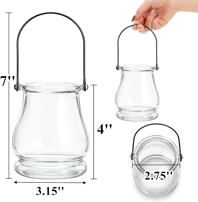 12-piece Set of Hanging Glass flowerpots, Indoor Plant wall-Mounted Propagation - Image 2
