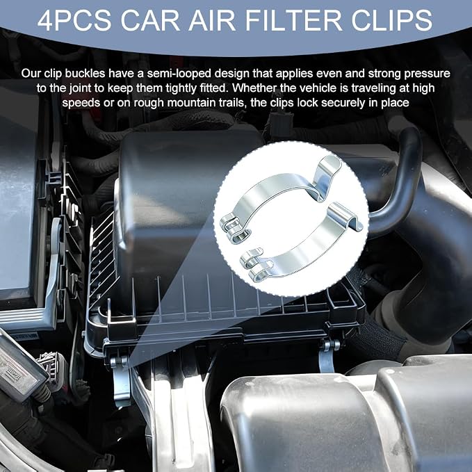 4PCS Air Filter Clips, Heavy Duty Air Cleaner Cover Clip, Air Cleaning Filter - Image 4