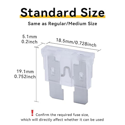 100 Pack Auto Fuses 25 AMP ATC/ATO Standard Regular Fuse Blade 25A Car Truck - Image 2