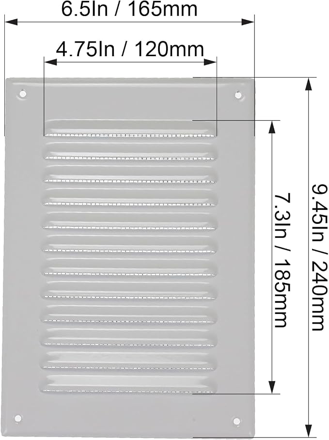 5'' x 7" Inch Rectangular Ventilation Grille - Image 2