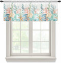 Summer Beach Sheer Valance Curtains, Ocean Colorful Coral Shell Seaweed by Houseown