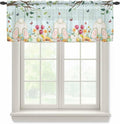 Easter Sheer Valances for Windows 42"x12", Light Filtering Kitchen Curtains by Unknown