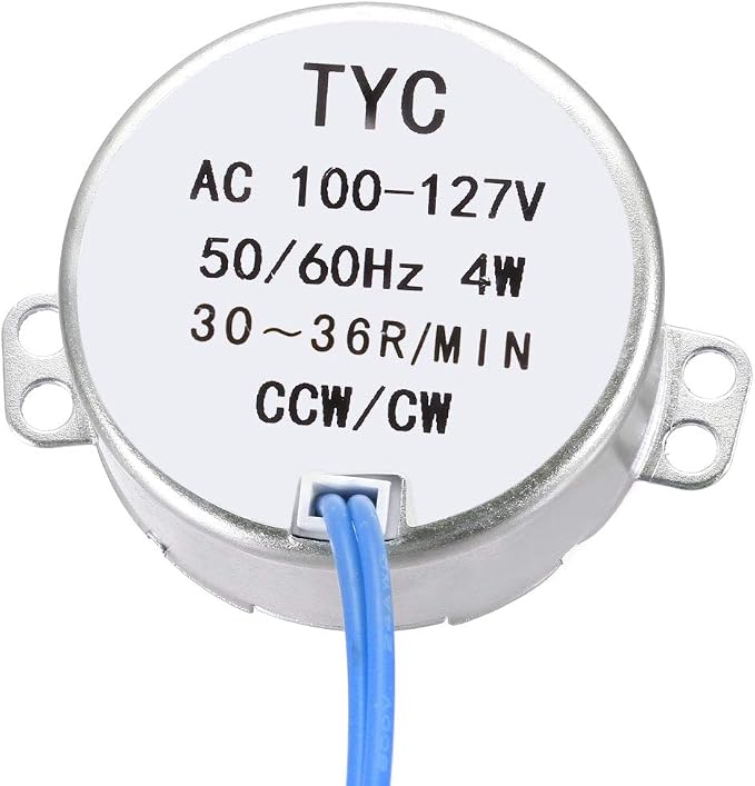 uxcell Synchronous Motor AC 100-127V 30-36RPM 50-60Hz CCW/CW 4W D Shaft - Image 2