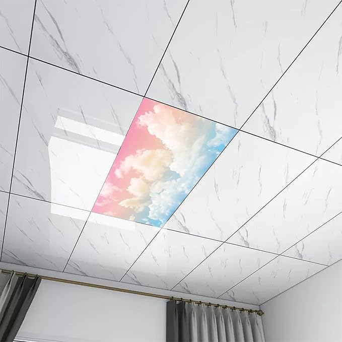 2PCS Fluorescent Light Covers for Classroom Ceiling Lights Magnetic Light Covers - Image 8