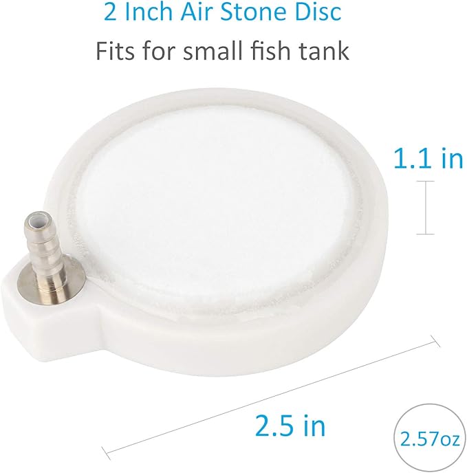 Pawfly 2 Inch White Air Stone Disc Small Bubble Stone Fish Tank Oxygen Stone - Image 2