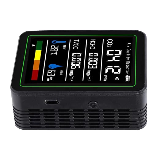Zunate 5 in 1 Air Quality Tester, Portable Digital Detector - Image 5