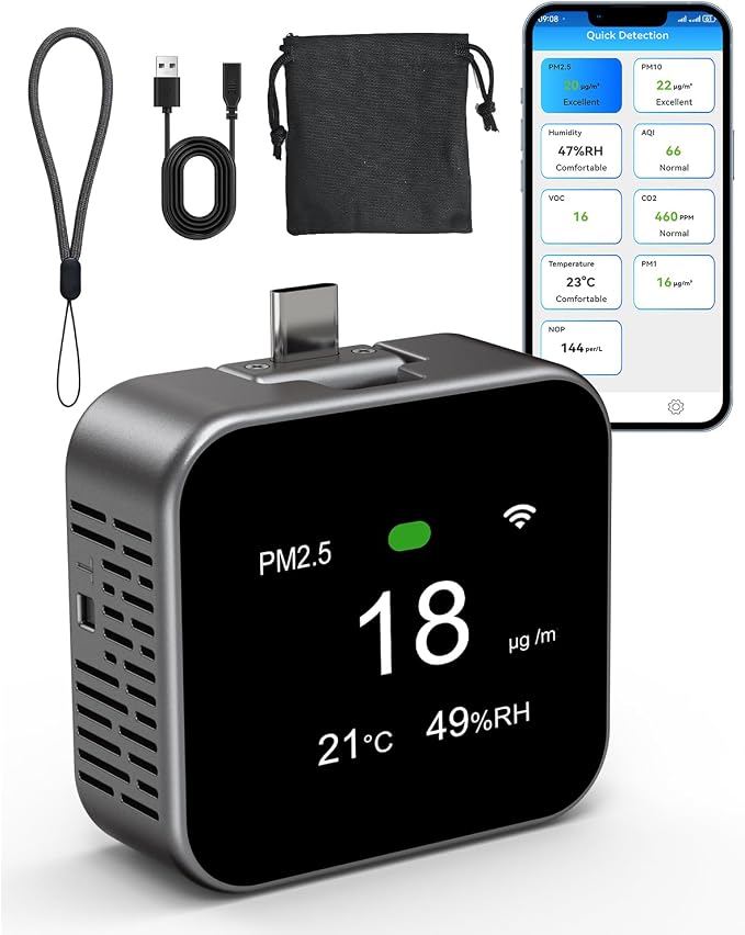 Air Quality Monitor Plug-in, Portable Air Tester by Unknown