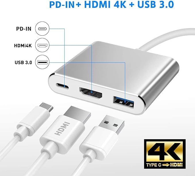Battony USB C to HDTV Adapter USB Type C Adapter Multiport AV Converter - Image 4