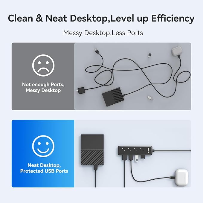 USB C to USB C Hub Multiport Adapter, USB C Splitter Dual Monitor - Image 4