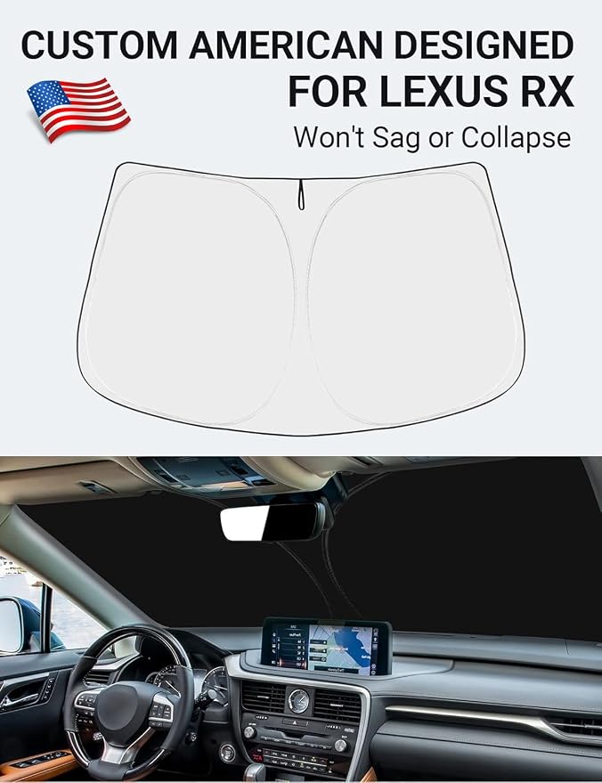Proadsy 2026 Upgrade Front Windshield Sunshade Custom Fit 2016-2022 Lexus RX - Image 2