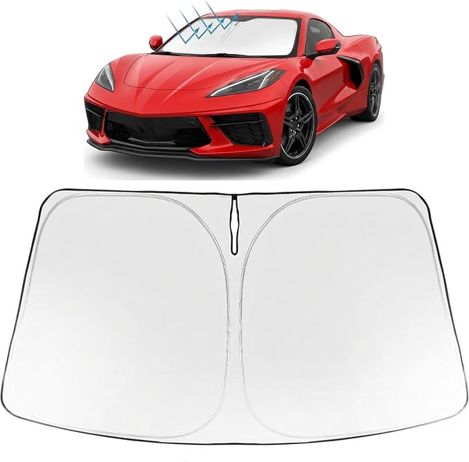 Proadsy Windshield Sun Shade for Chevrolet Corvette 2020-2026 Foldable Front by Proadsy