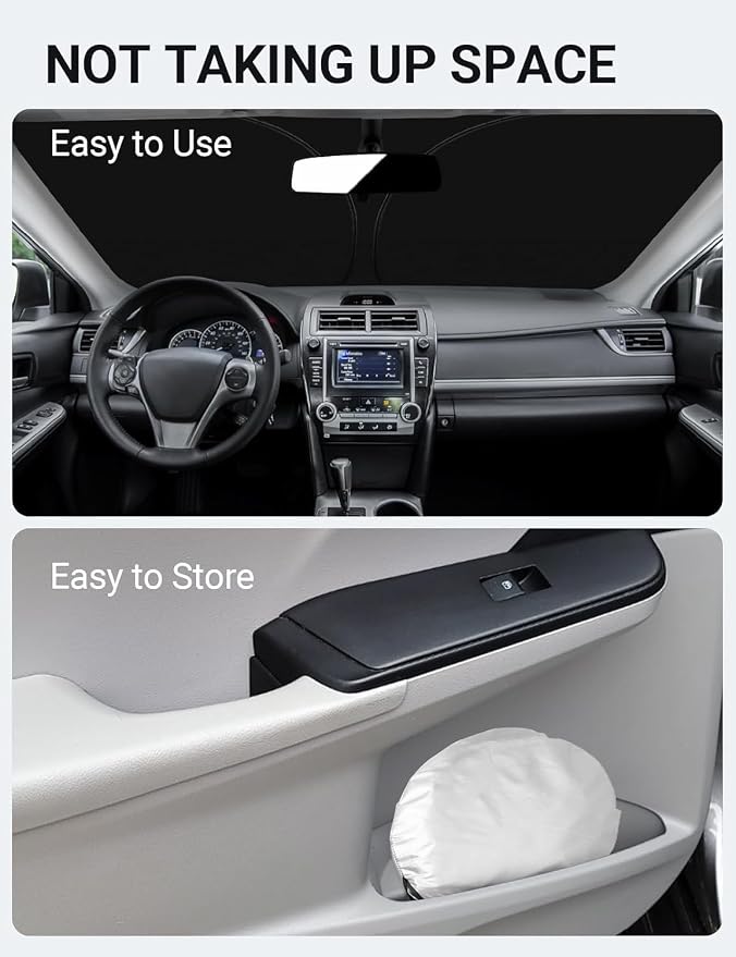 Proadsy 2026 Upgrade Front Windshield Sun Shade Foldable Sunshade Protector - Image 9