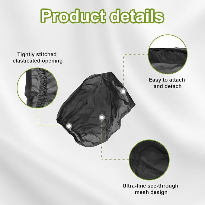 Dickno 2 PCS Air Filter Cover for Car, Dustproof Cold Air Filter Protective - Image 3
