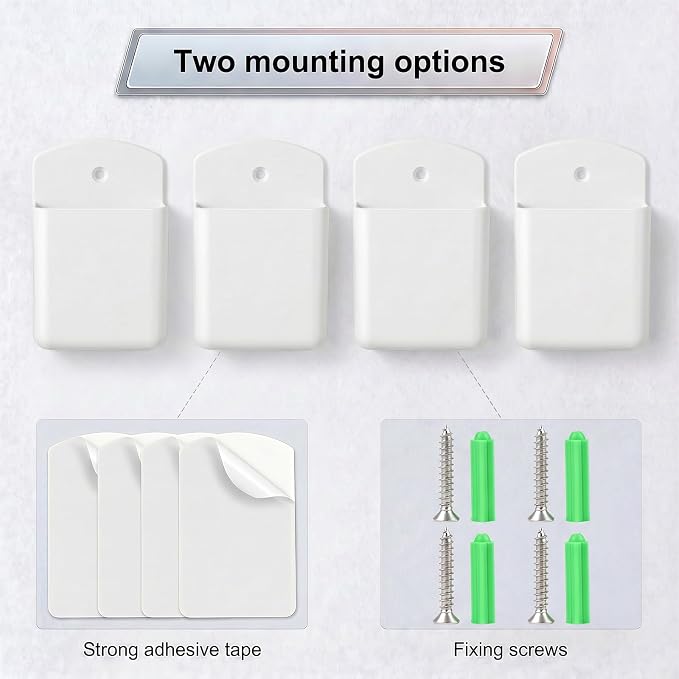 2 PCS Remote Control Holder Wall Mount, TV Remote Control Holder, Self Adhesive - Image 2