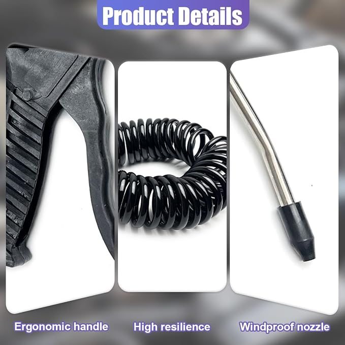 Air Blow Gun Kit, Heavy Duty Seat Blow Spray Tool - Image 3