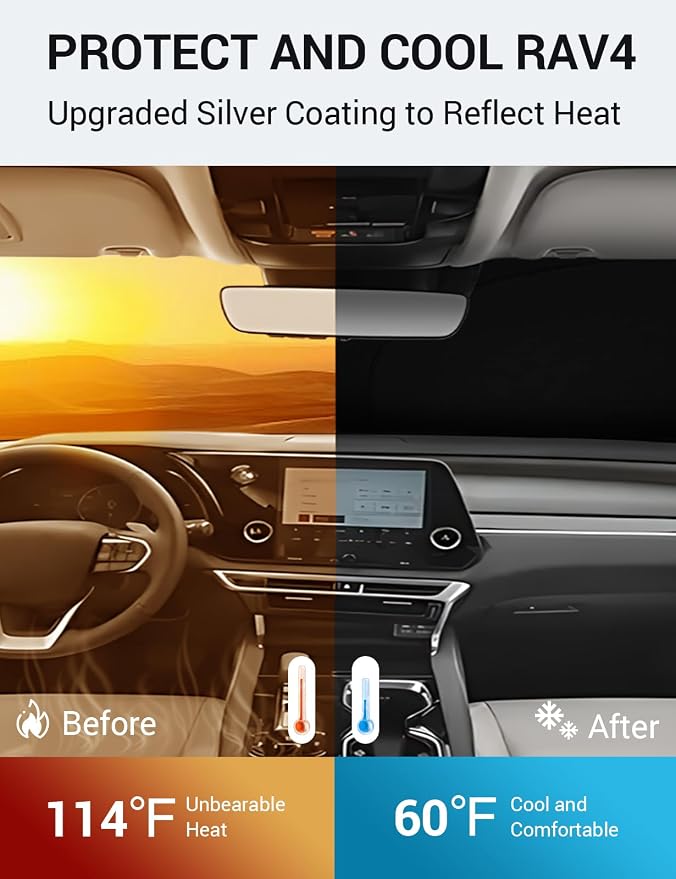 Proadsy Windshield Sun Shade for RX 2026 2025 2024 2023 Foldable Front Sunshade - Image 3