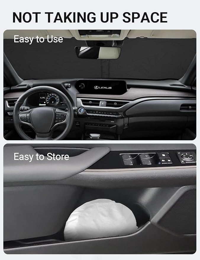 Proadsy for Lexus UX 2019-2024 2025 2026 Windshield Sun Shade 4-Layer Foldable - Image 9