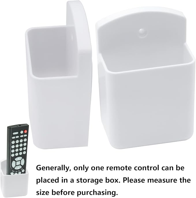 2 Pack Self Adhesive TV Air Conditioner Remote Control Holder Wall Mount - Image 5