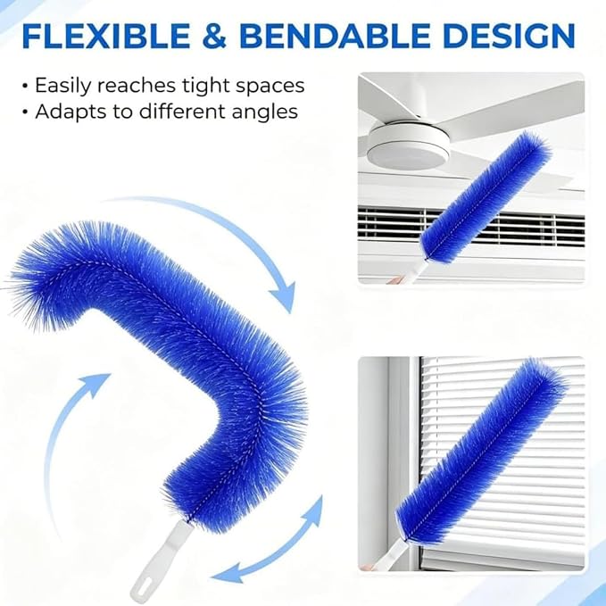 Bendable Microfiber Head, Reusable Dust Remover, 15.7in Bendable Microfiber Fan - Image 2