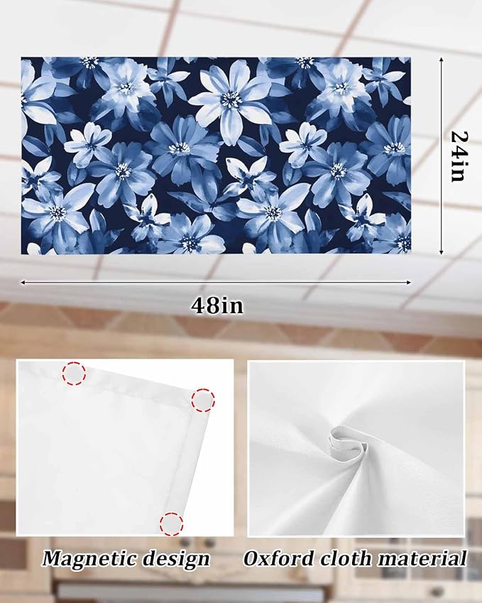 2 Pack White Navy Fluorescent Light Covers - Image 9