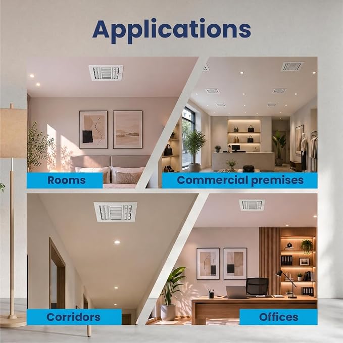 14x8 Aluminum 3-Way Air Vent Cover Wall Ceiling Register | Multi-Shutter Damper - Image 5