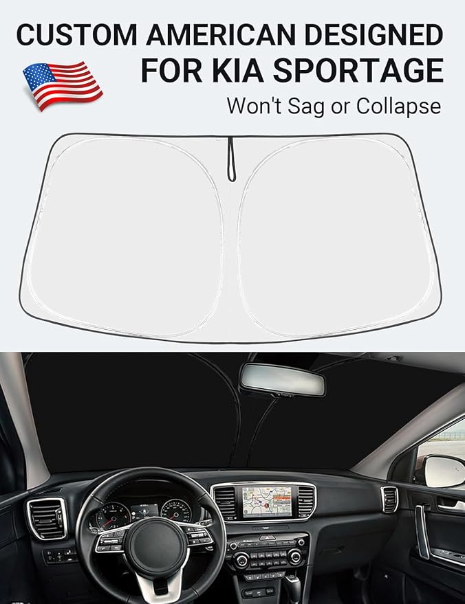 Proadsy 2026 Upgrade Front Windshield Sun Shade Foldable Sunshade Protector - Image 2