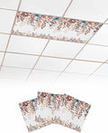 3 Pack Fluorescent Light Cover for Classroom Ceiling Light, Fall Orange by Home+L6