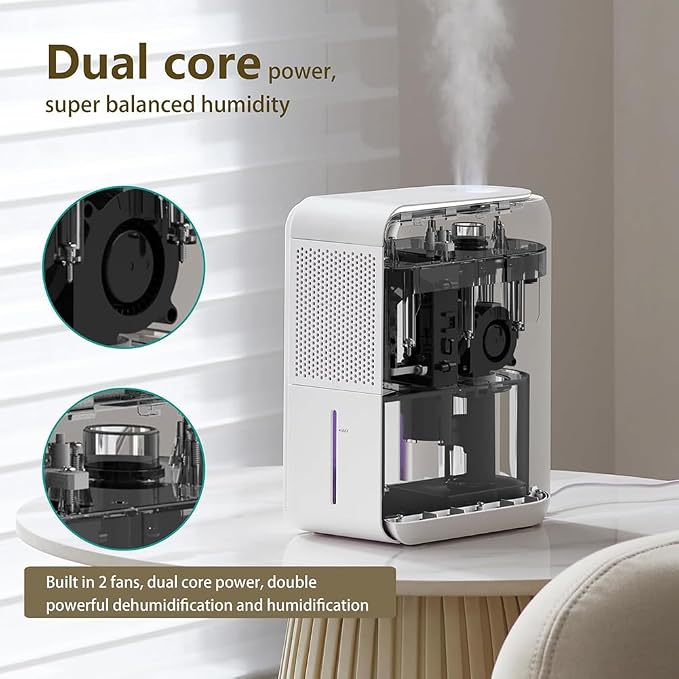 Intelligent Dehumidifier and Humidifier, 4 Humidity Control Modes, 1000ml Large - Image 6