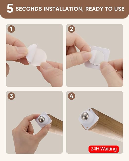 16 Pack Self Adhesive Caster Wheels - Image 5