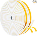 Yotache White Doors Windows Insulation Tape 1/2" x1/4", Foam Weather Stripping by yotache