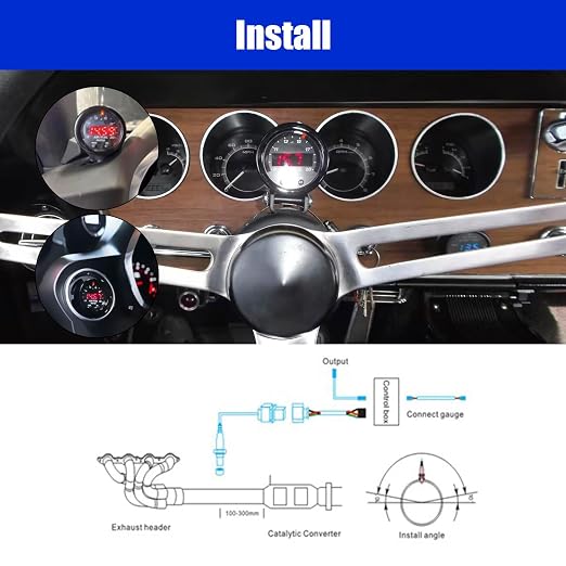 Universal Digital Wideband Air/Fuel Ratio AFR Gauge - Image 6