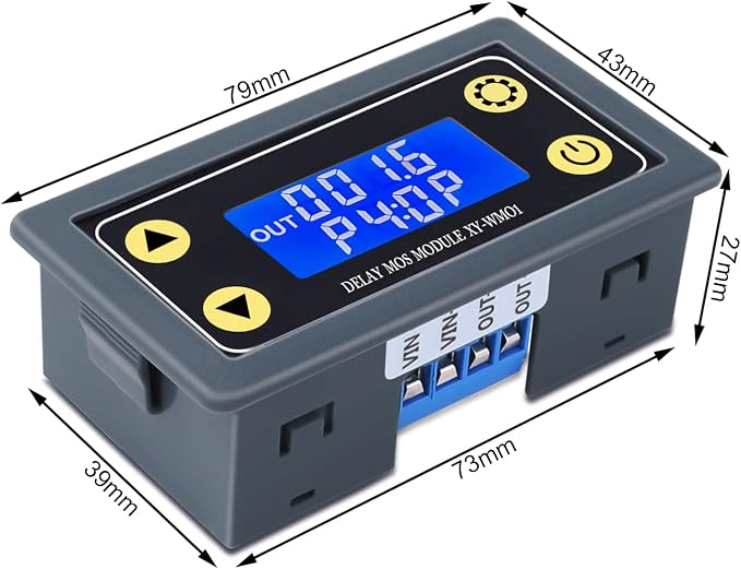 Icstation 12V Timer Relay with MOS Voltage Output Cycle Timer LCD Display 10A - Image 7