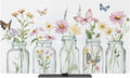 Watercolor Spring Flowers in Vase Indoor TV Cover, Elastic TV Screen Protector by Unknown
