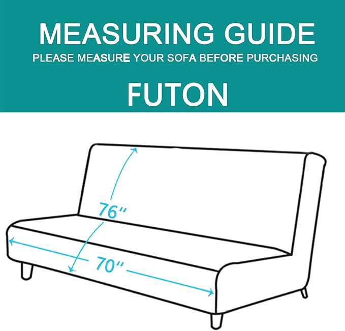 U-NICE HOME Futon Sofa Covers Reversible Sofa Slipcover Armless Couch Cover Furniture Protector Water Resistant (Futon, Brown/Beige)