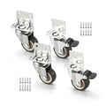 1.25 Inch Side Mount Swivel Caster Wheels Small L-Shaped Plate Rubber Castors by letrushare