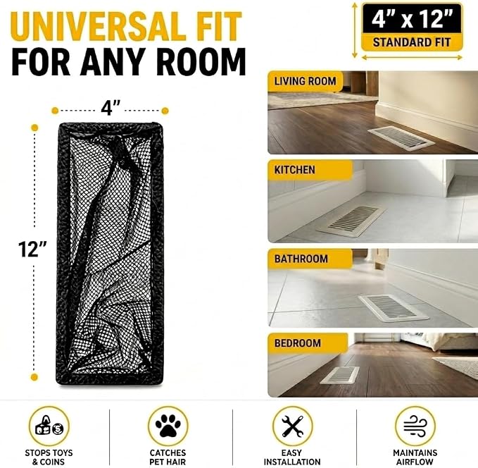 HAAK Floor Vent Filters 4x12, Vent Screens - Image 7