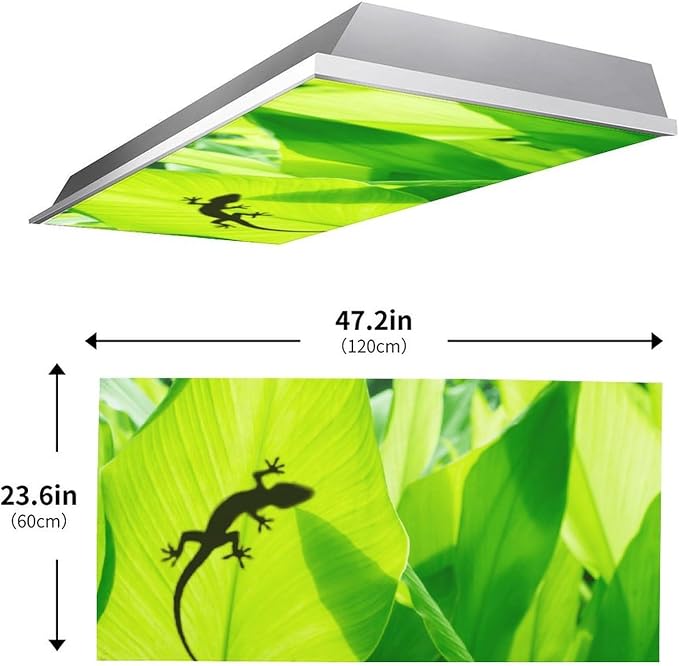 2PCS Fluorescent Light Covers for Classroom Ceiling Lights Magnetic Light Covers - Image 4