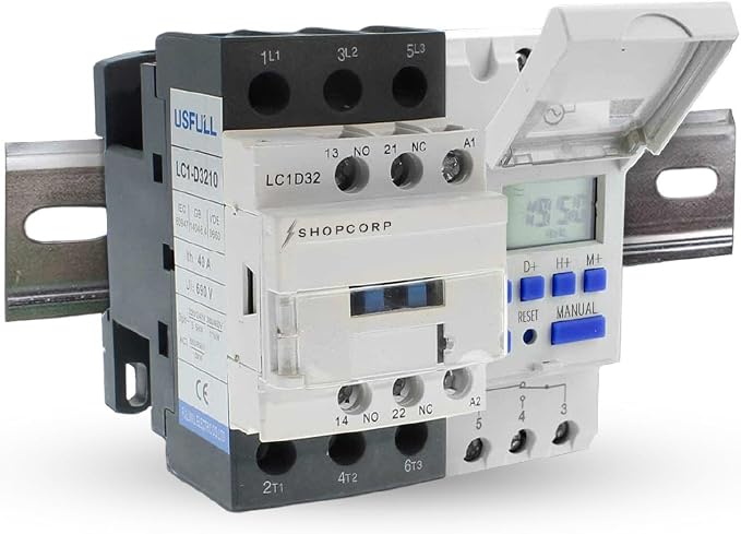 3 Pole Contactor 30 amp Normally Open, Auxiliary 1NO/1NC 110/120V Coil by Shopcorp