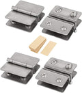 4PCS Glass Door Hinges Adjustable Double Glass Clamp Hinges Fits by SSYDIEN