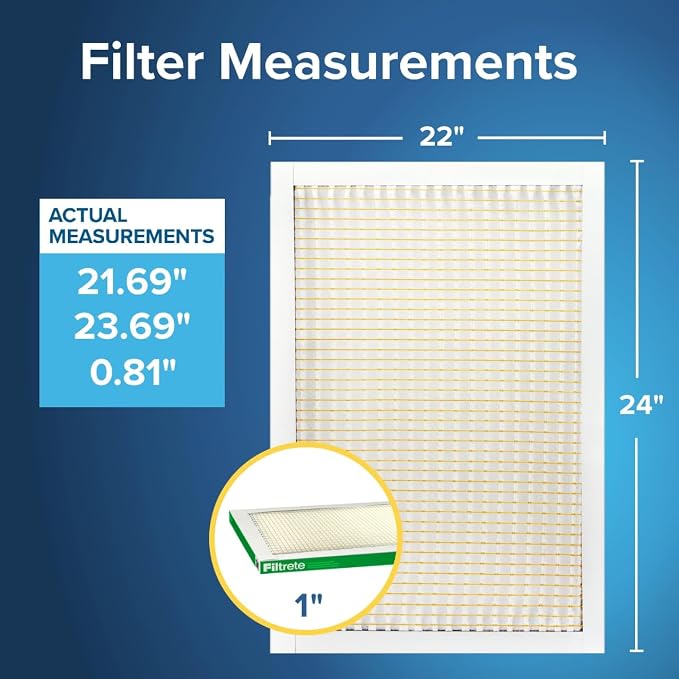 Filtrete 22x24x1 AC Furnace Air Filter, MPR 700, MERV 8, Tough on Pollen - Image 2
