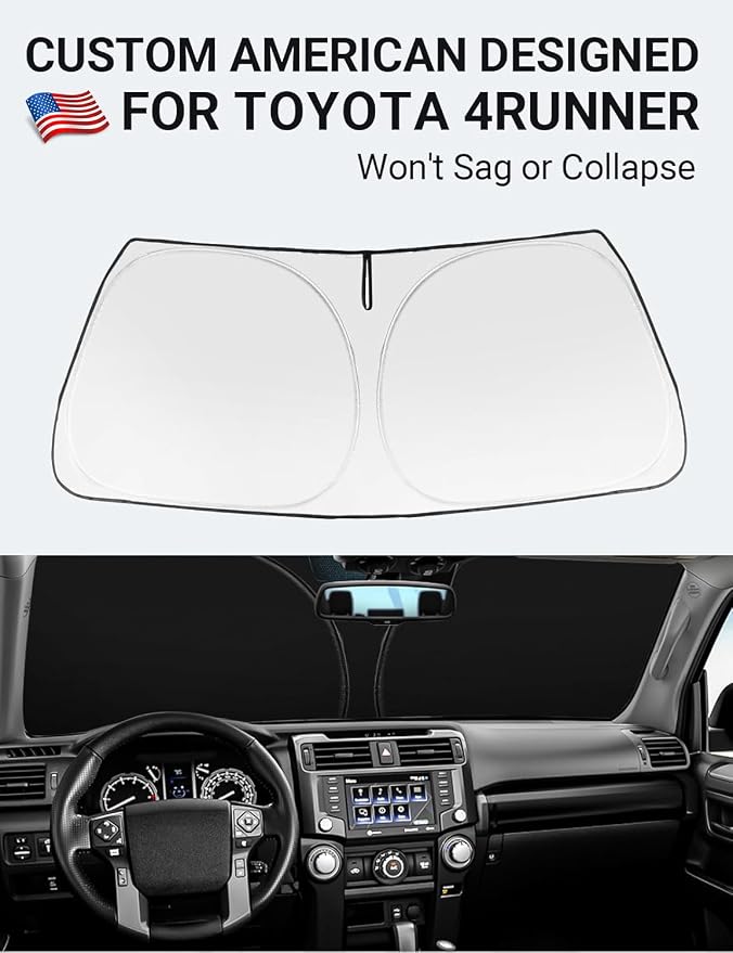 Proadsy 2026 Upgrade Front Windshield Sun Shade Foldable Sunshade Protector - Image 2