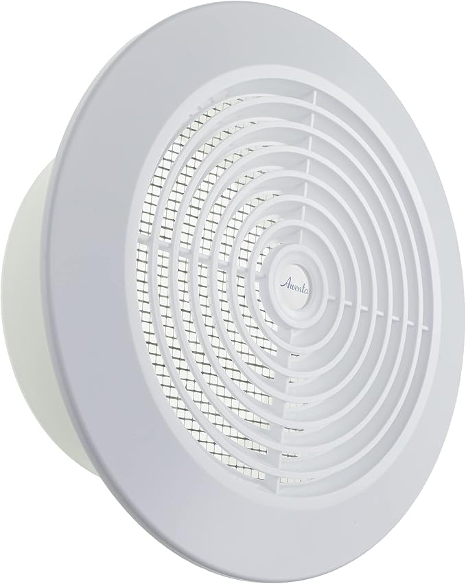 Vent Systems 4'' Inch White Round Plastic Ceiling Vent Cover by VentSystems